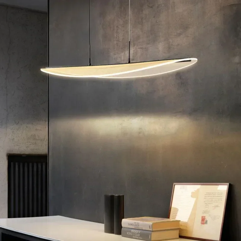 Office Technician - Nowoczesna długa, zakrzywiona lampa wisząca LED